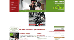 Desktop Screenshot of cocinaparahombres.com